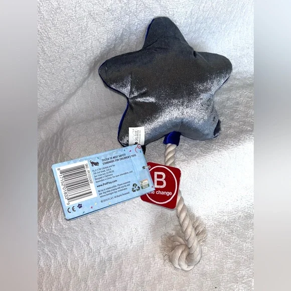 New with Tags dog toy plush Star with rope "party" - Picture 4 of 6